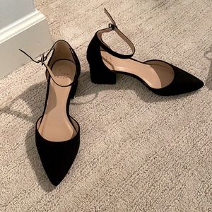 Target Natalia Microsuede Black Block Heels, 7.5